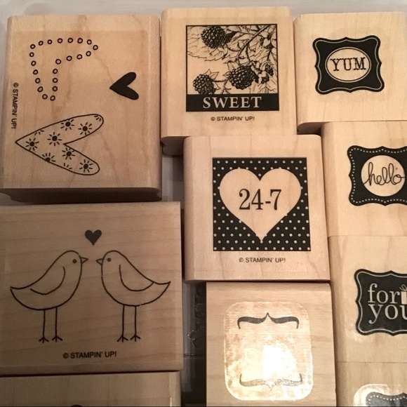 Bundle of 13 Rubber stamps. Some Stampin’ Up! - Picture 2 of 6